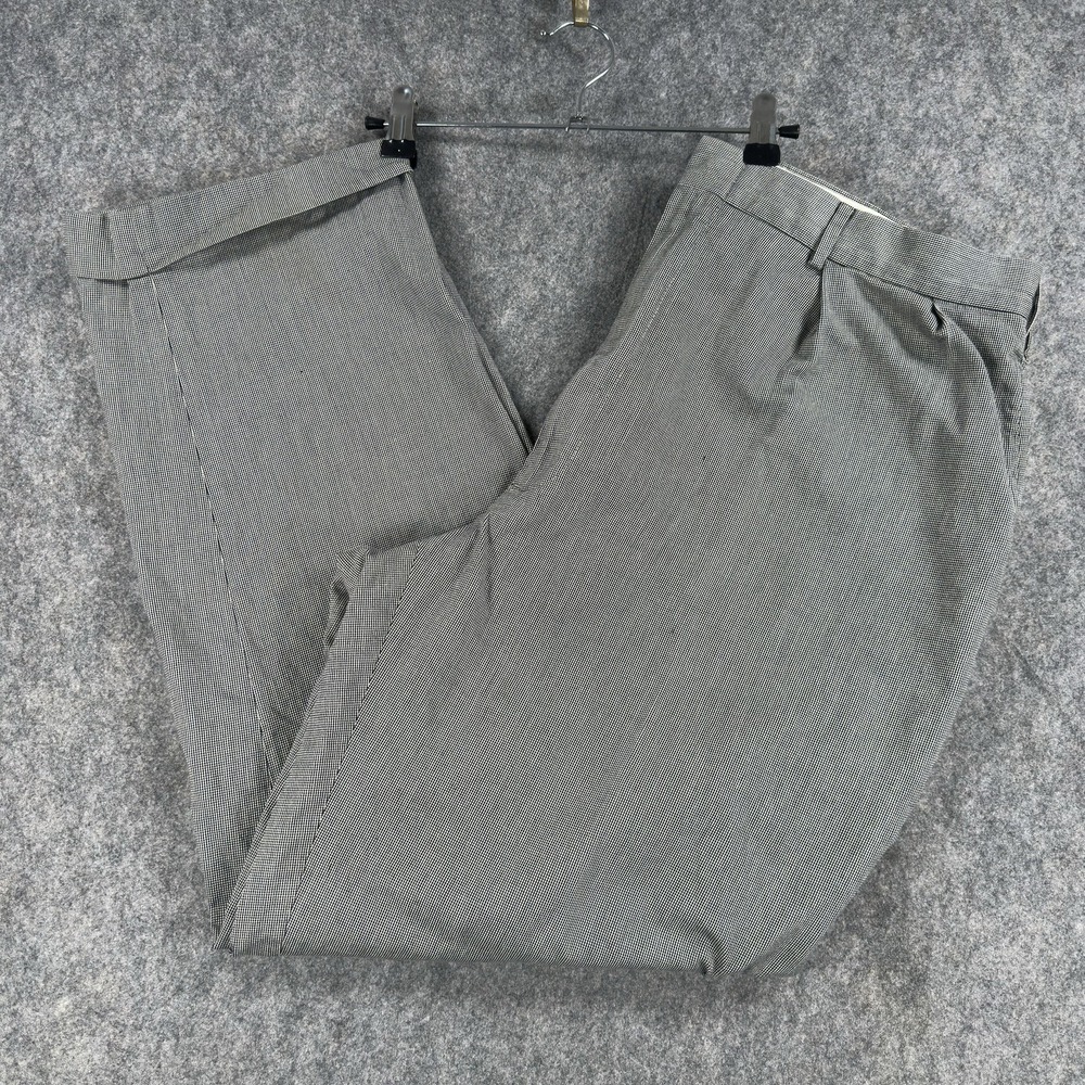 Polo Ralph Lauren Dress Pants Mens 38x29 (Tag 38x31) Gray Cotton Pleated Check
